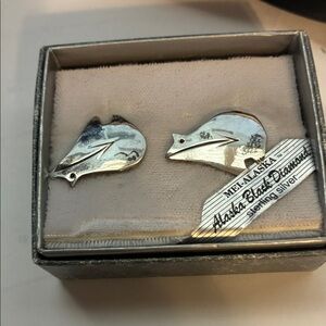 Alaska Black Diamond Sterling Silver Earrings